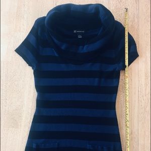 INC Black and Royal Tunic sweater